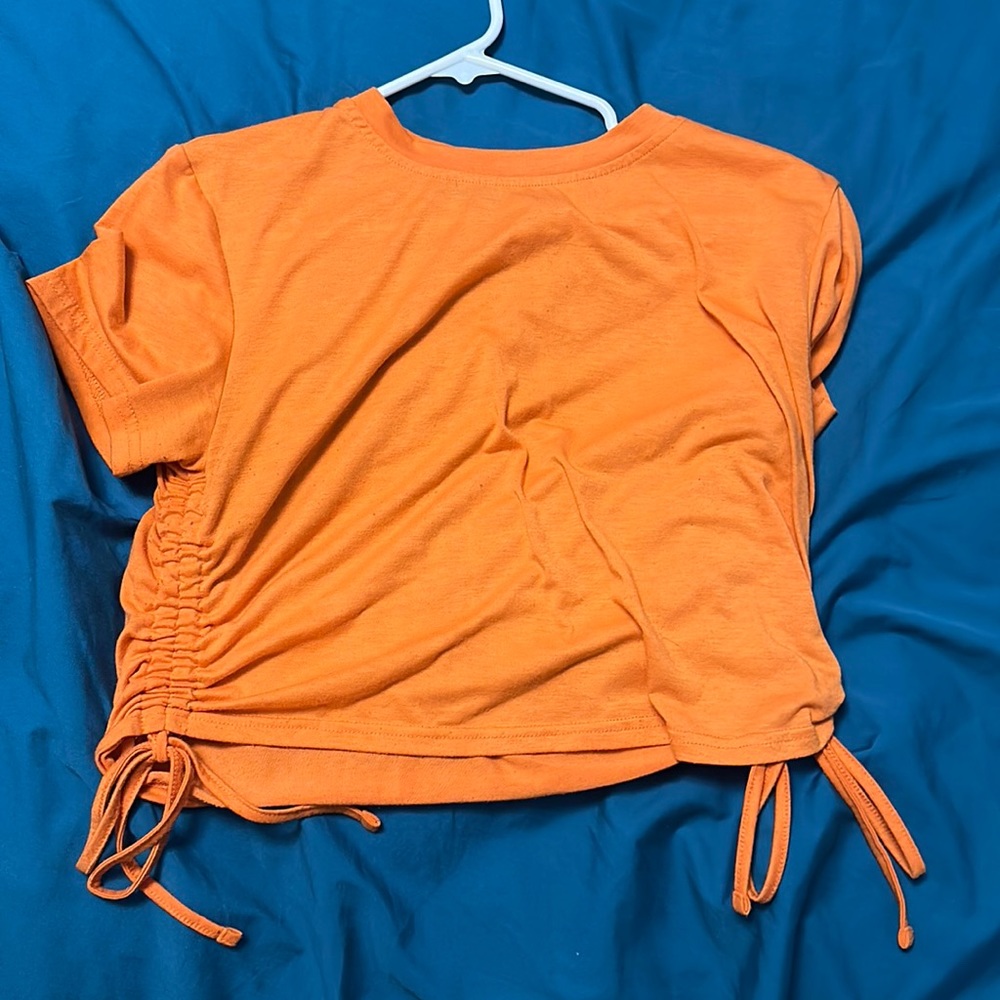 Orange crop top